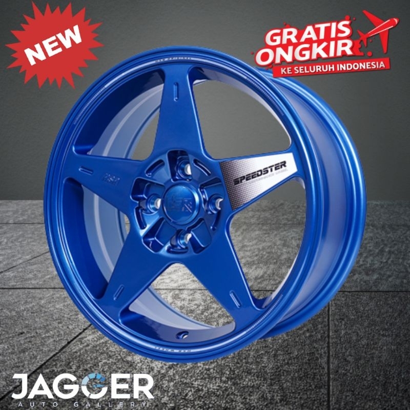 Velg Jdm hsr wheel terbaru tipe speedster ring 16 single pcd 4x100