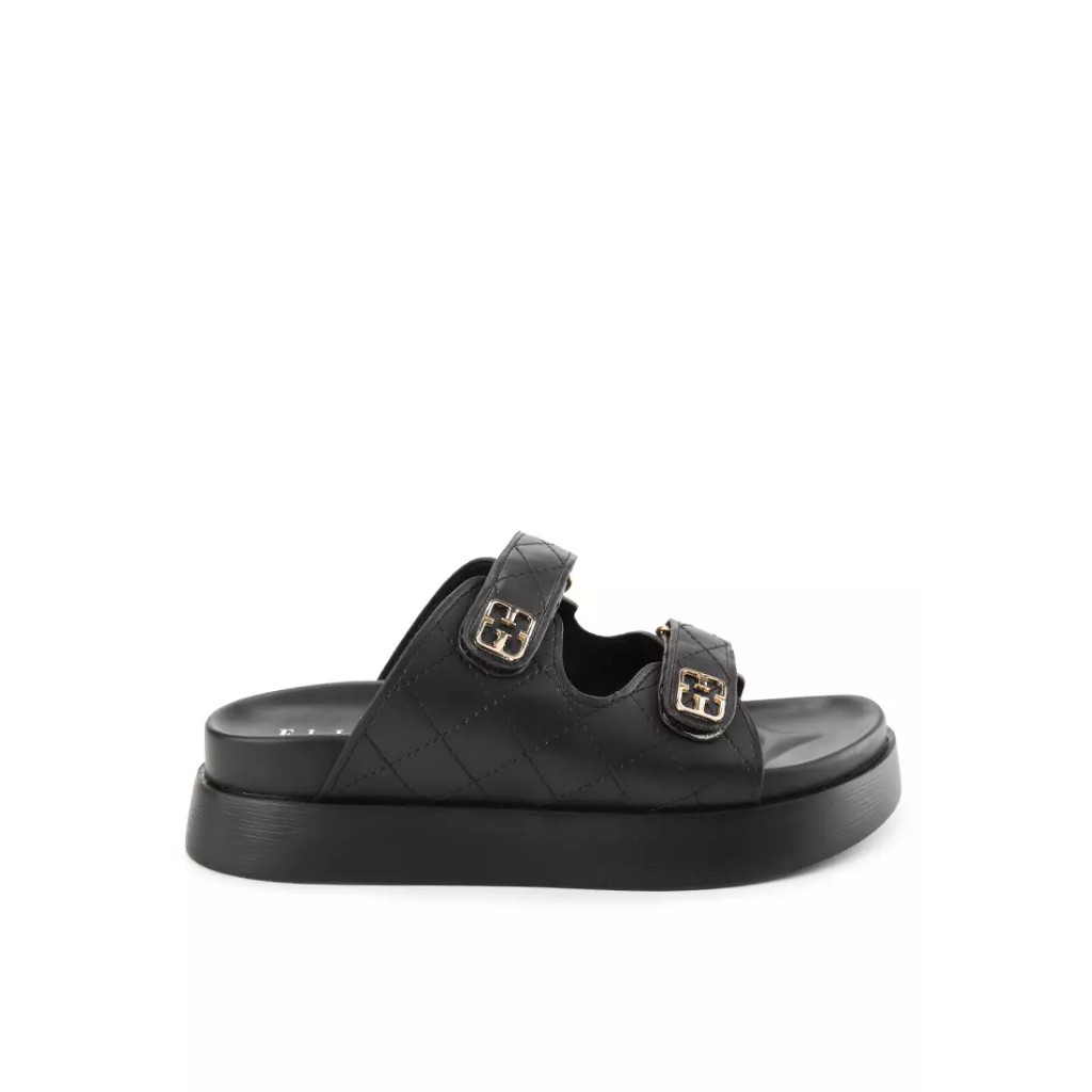 Elle - Ladies Flat Sandal 50029 Black