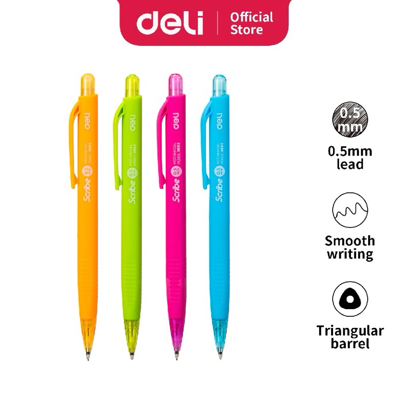 

Deli Pensil Mekanik 0.5 mm Ergonomis untuk pemakaian yang nyaman EU60200