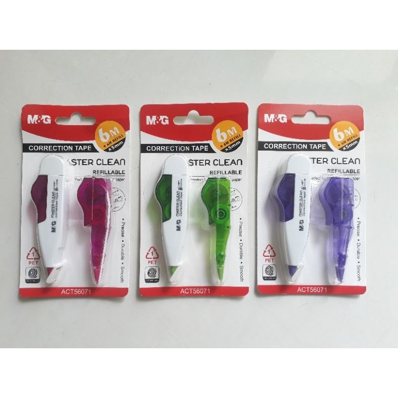 

CORRECTION TAPE REFILLABLE ACT56071 6m×5mm + REFILL : M&G
