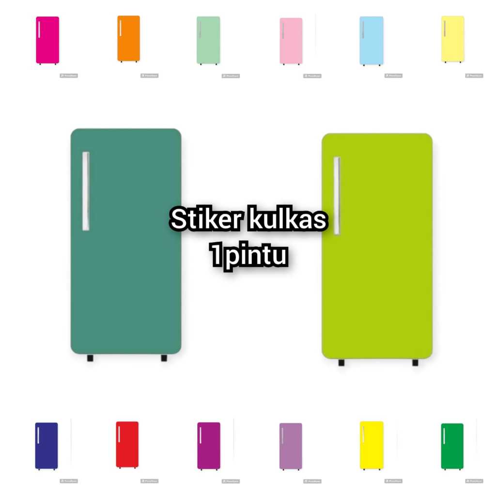 WALLPAPER STIKER KULKAS 1 PINTU MOTIF POLOS