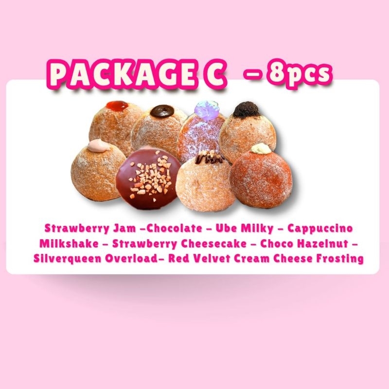 

Package C Bomboloni Isi 8pcs Donat Khas Italia