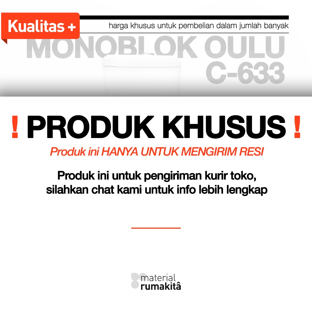 [KURIR TOKO] Closet Duduk OULU / Monoblok OULU C-633