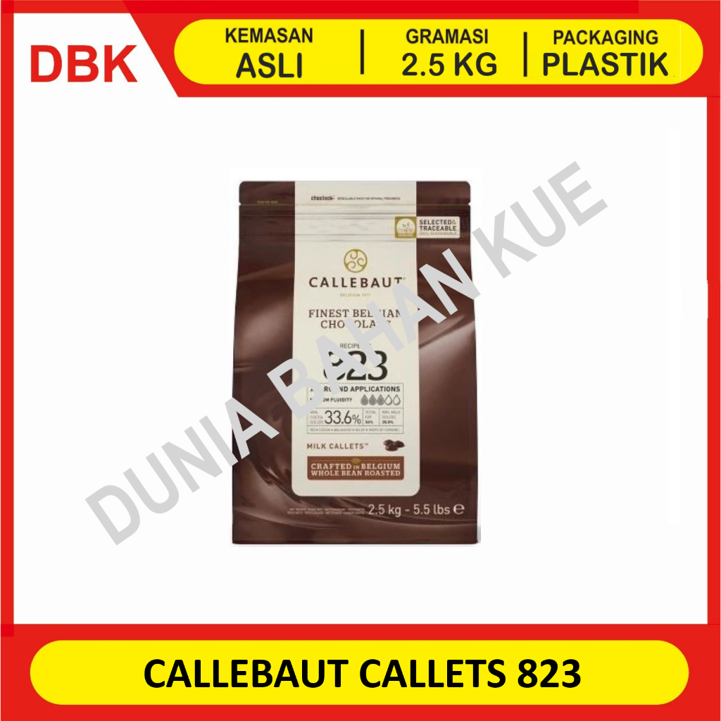 

2.5 KG CALLEBAUT MILK CHOCOLATE 823 COUVERTURE 33,6% / COKLAT COKELAT