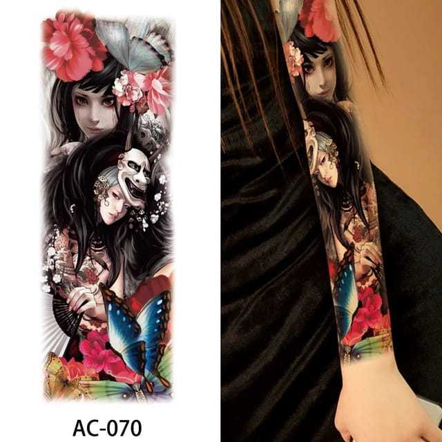 Tatto Temporary Full Lengan Tangan Panjang - Tato Temporer Tahan Air Lama 2-7 Hari AC-070 Motif Waja