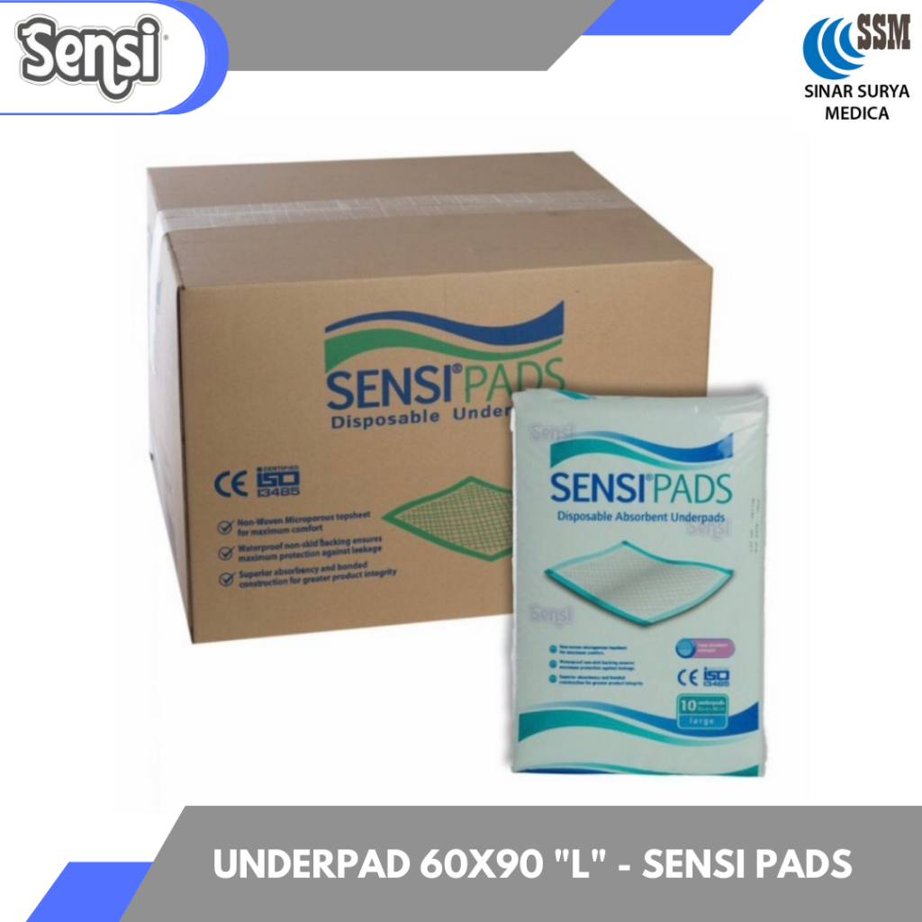 Sensi Underpad / Under Pad / Perlak / Sensipad Alas Tidur 10pcs 90x60