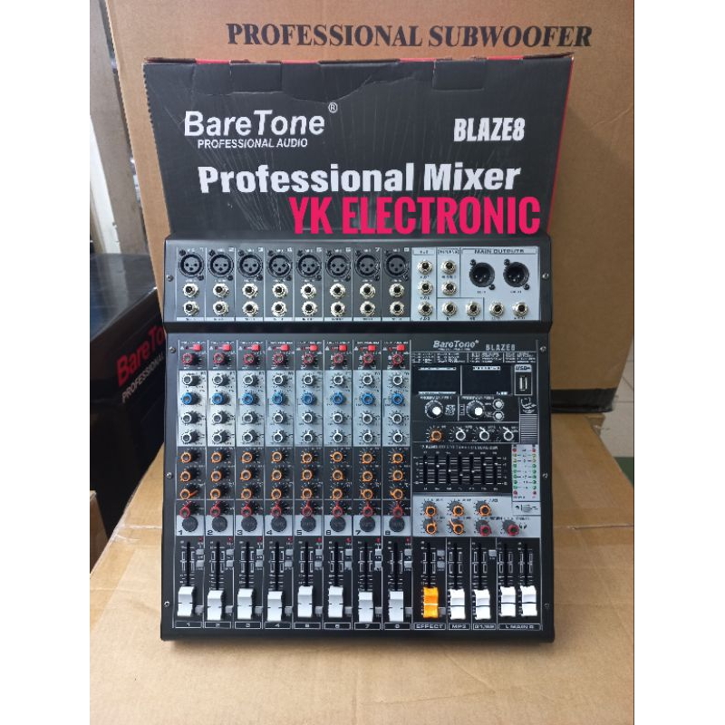 mixer audio baretone blaze 8 original profesional mixer 8 channel