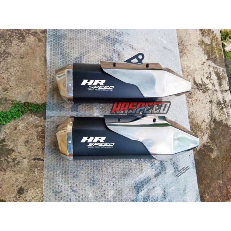 knalpot standar racing original hr speed exhaust model original knalpot ninja 250fi suara bas adem