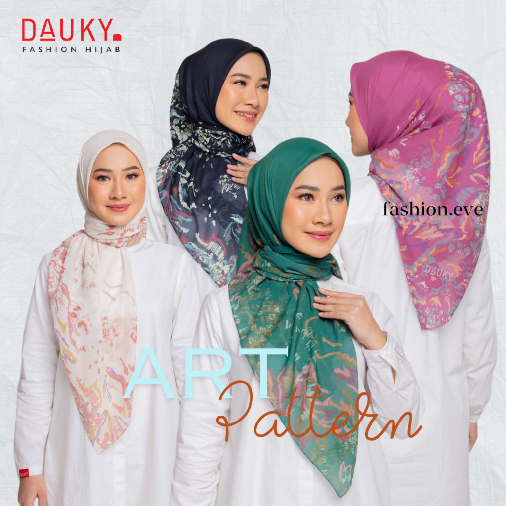 SCARF DAUKY KERUDUNG MOTIF DAUKY ELZATTA ART PATTERN SCARF DAUKY MARBLE SPLATTER SCARF DAUKY HIJAB S