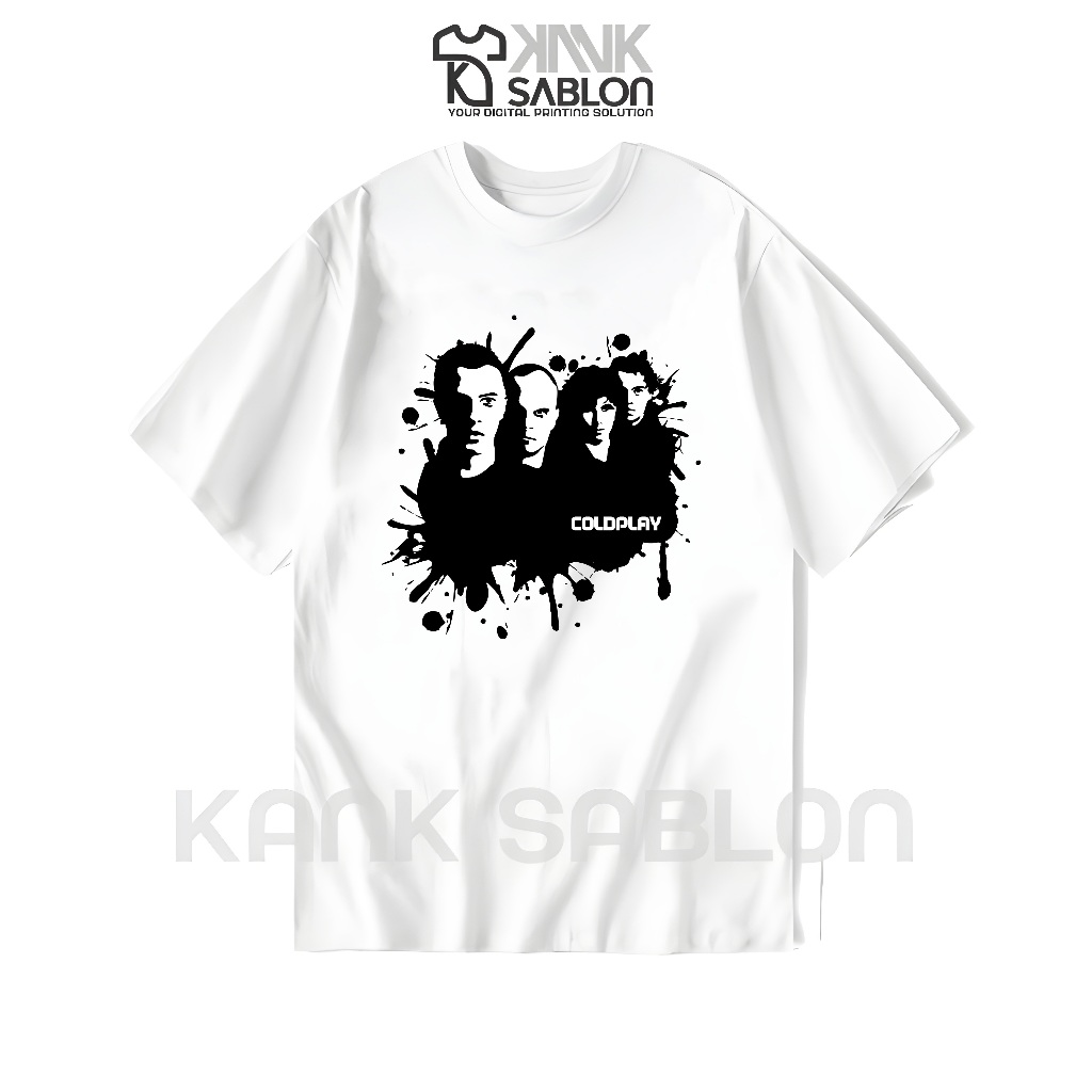 TYPE 17 - KANK SABLON - Kaos BAND "COLDPLAY" - T-shirt COLDPLAY - Kaos METAL - Baju ROCK - Kaos Band