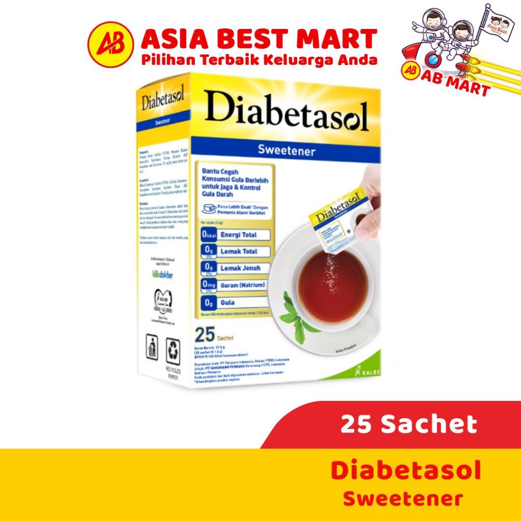 

Diabetasol Sweetener 25`S Gula Diabetes Rendah Kalori