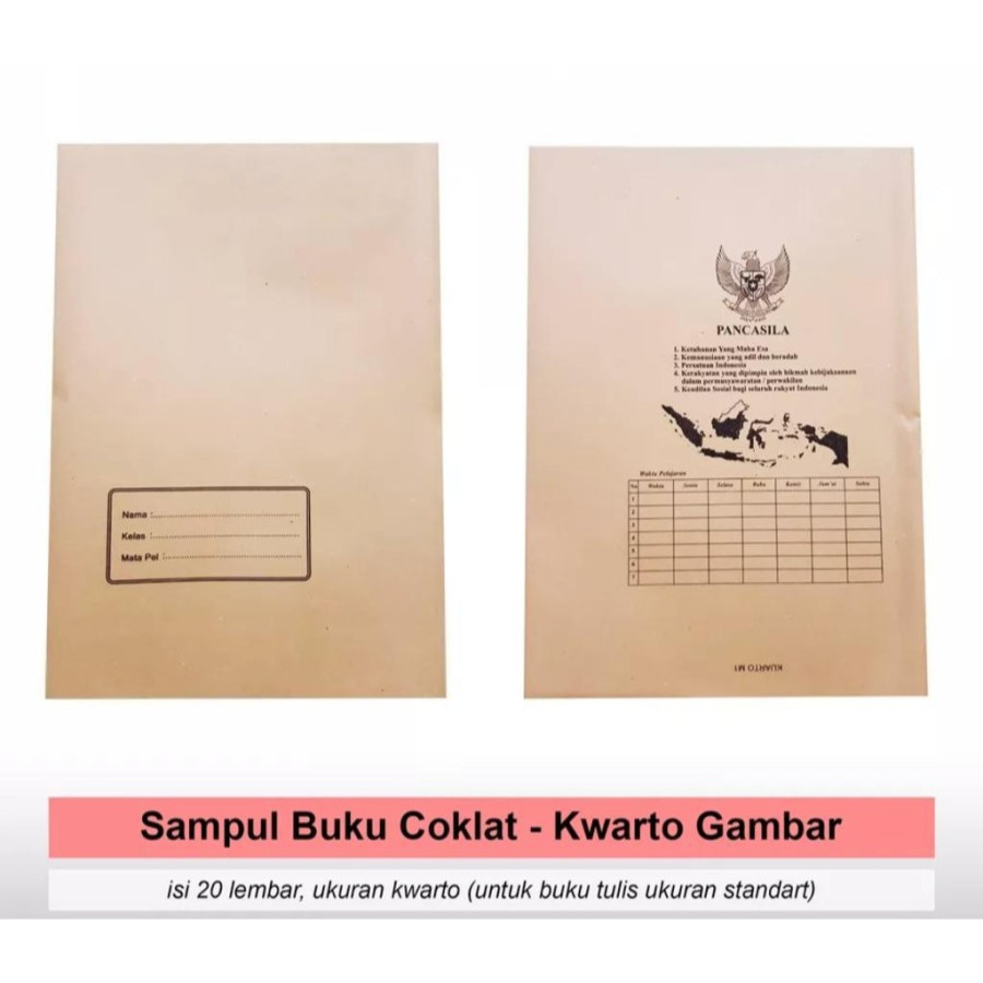 

Sampul BK Polos coklat Boxy