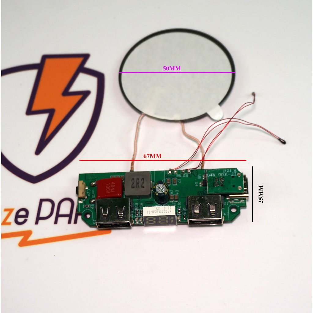 Modul PB LCD Power Bank Wireless VOOC Fast Quick charger PD3.0 AFC QC3.0 QC4.0