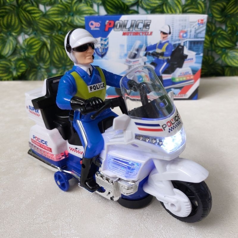 Mainan Motor Polisi Bump and Go - Motor Patwal Sirine