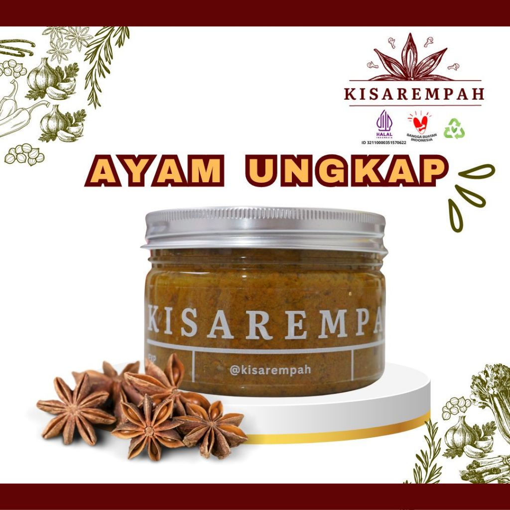 

Bumbu Ungkap | 300gr | Bumbu Jar Instant Cepat Saji by KisaRempah