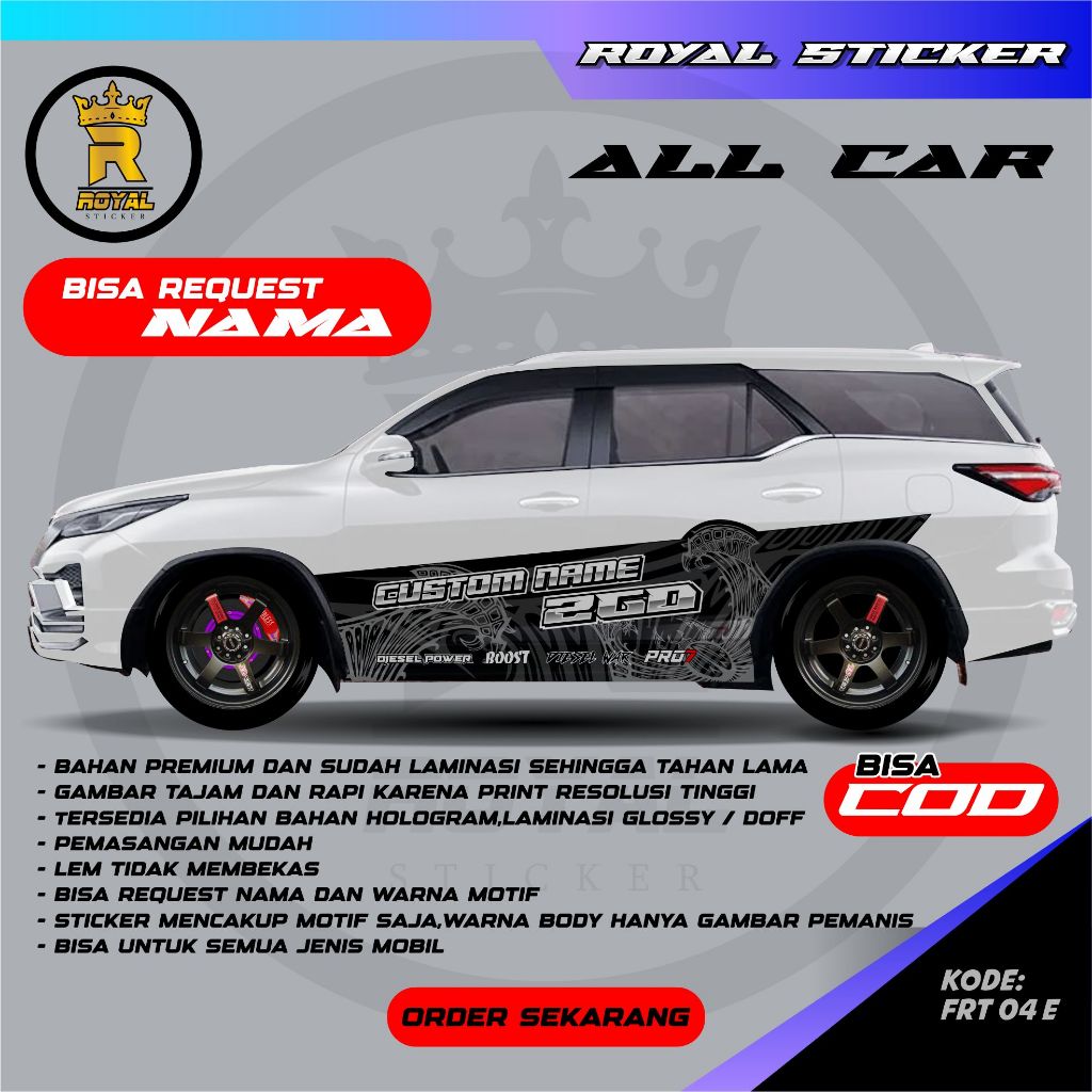 DECAL STIKER NEW MOBILIO FREE CUSTOM NAMA DECAL MOBIL TERBARU DECAL STIKER MOBILIO - MBL 04