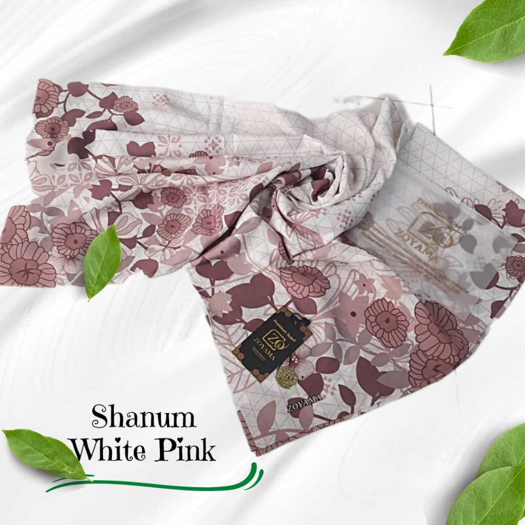 ZOYAMA Shanum - Jilbab segiempat - kerudung voal paris - hijab motif