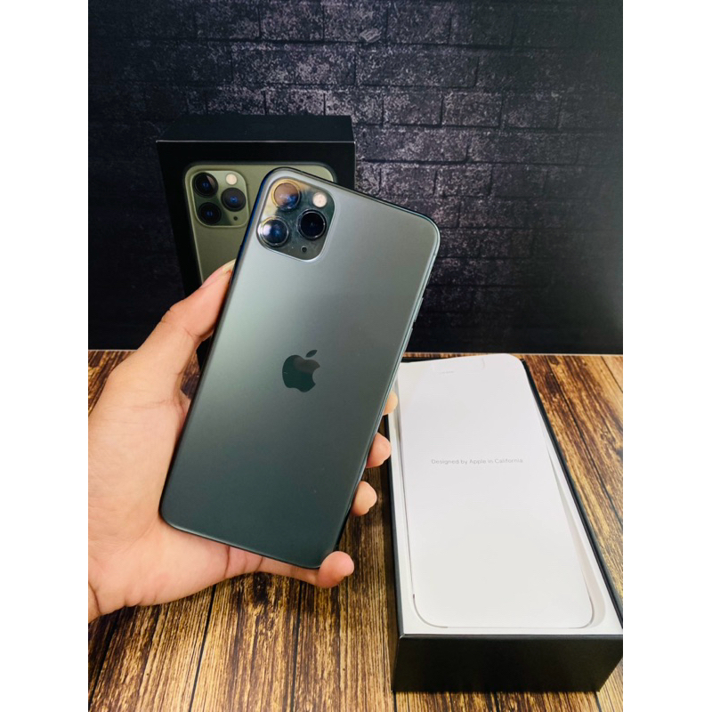 Iphone 11 pro max 256gb green second ex inter ori