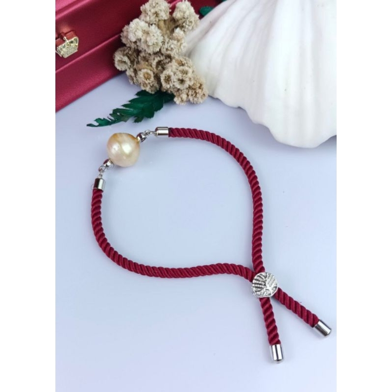 Gelang tali mutiara air laut barok 002 | Mutiara Lombok asli