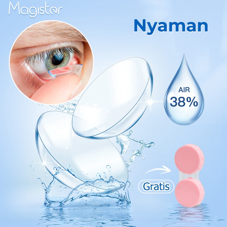 Magister softlenssoftlens minus 1 sd 8 2pcs lensa kontak Softlens Bening Minus ART O8J7
