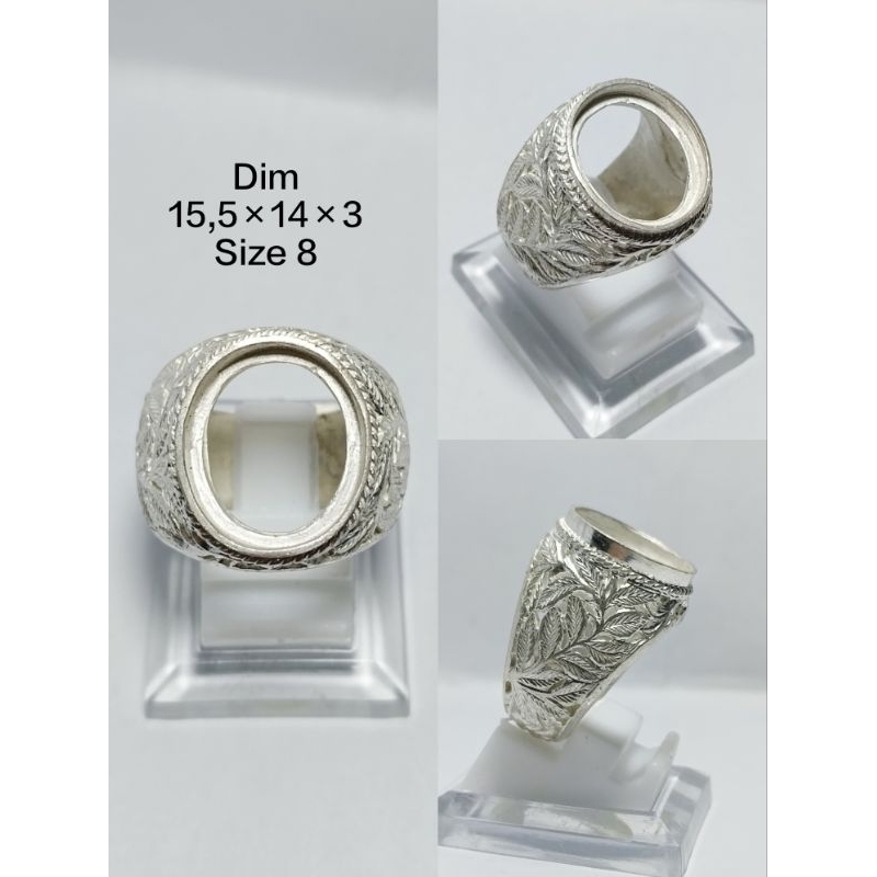 Ring cincin/emban PERAK UKIR(13G)