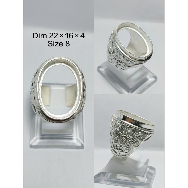Ring cincin/emban PERAK UKIR(14G)
