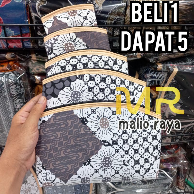 DOMPET BATIK JOGJA ISI 5 || DOMPET WANITA MURAH || OLEH OLEH JOGJA || KHAS MALIOBORO JOGJA || MALIO 