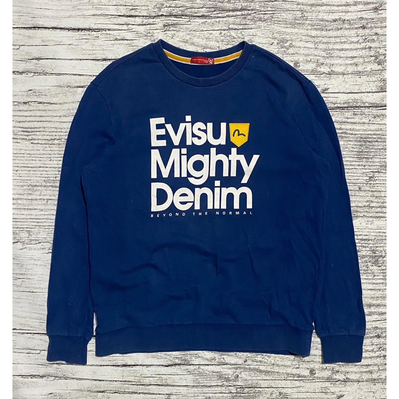 Crewneck cn sweater casual Evisu Mighty denim second