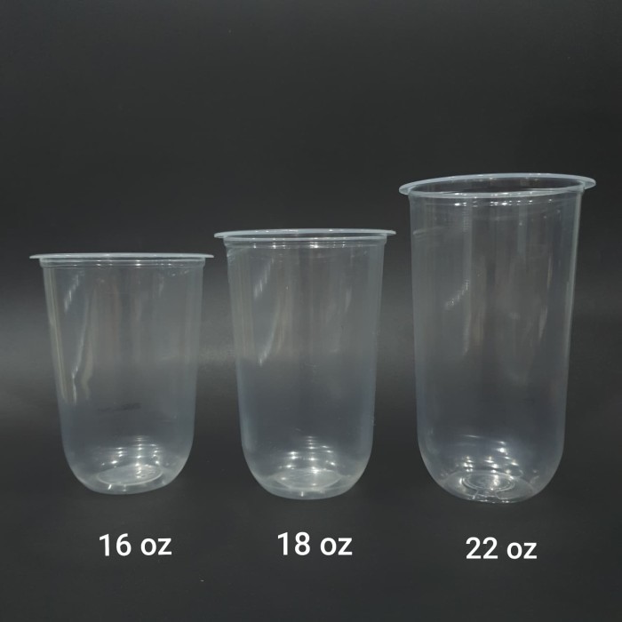 GELAS OVAL U 14OZ CUP OVAL U 14 OZ BULAT PLASTIK  12oz 16oz 22oz 18oz 10oz