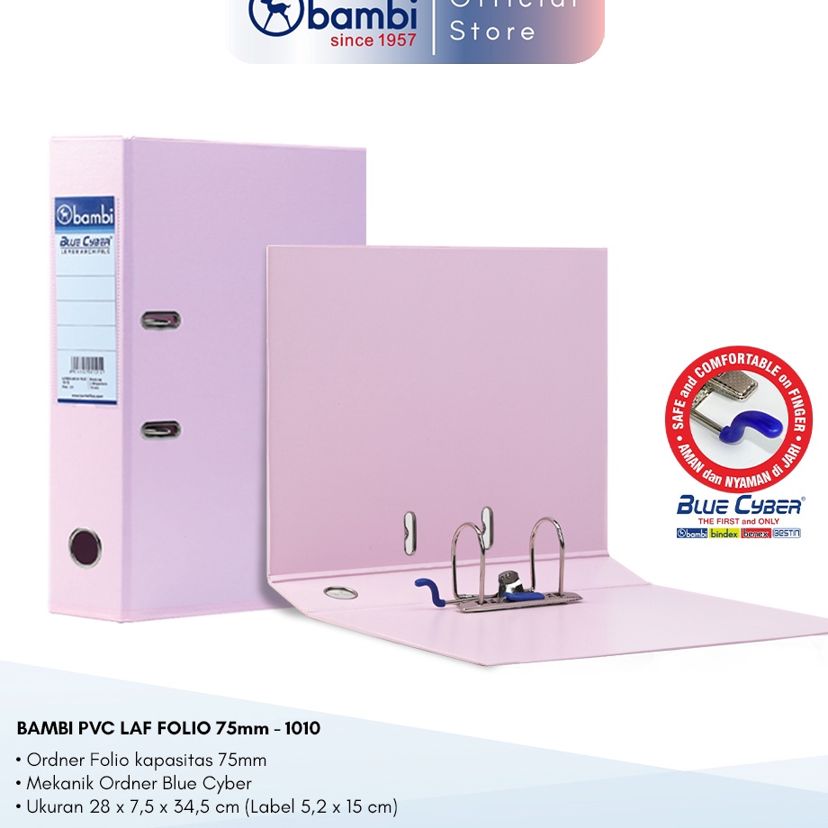 

STOK SIAP COD Bambi Ordner Folio JUMBO SIZE 75 mm PVC Lever Arch File Folio kode 11