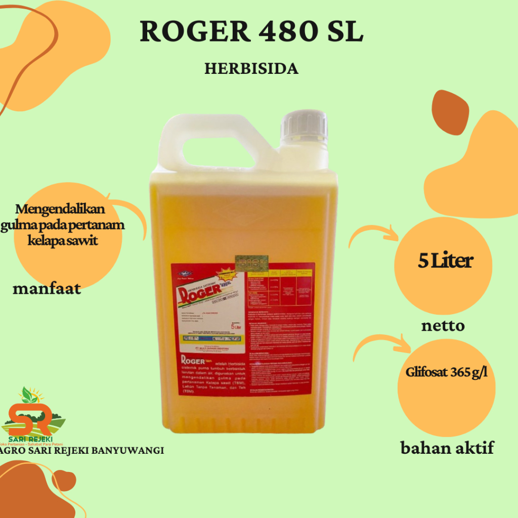 ROGER 480SL 5L HERBISIDA SISTEMIK