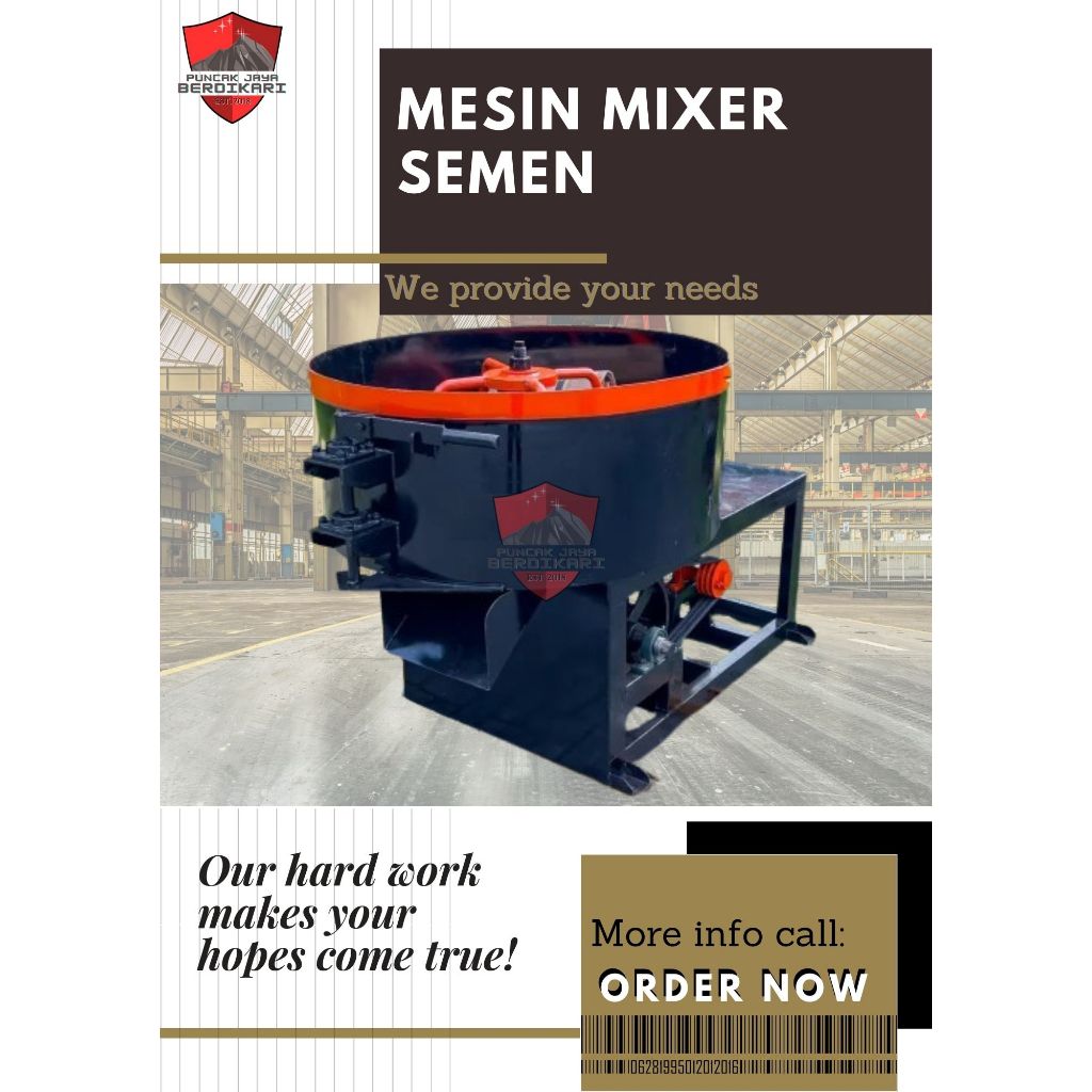 Mixer Adukan Semen untuk Pembuatan Beton/Batako/Paving Block dll