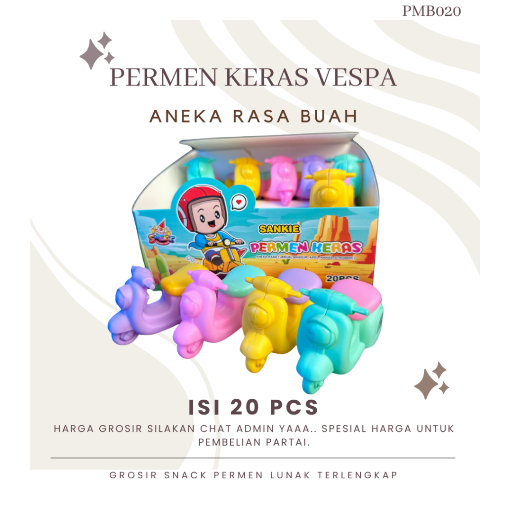

Permen Vespa Permen Lunak Permen Import Kekinian Isi 20 Pcs Per Box