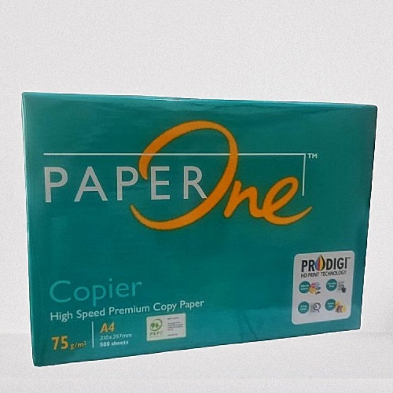 

PAPER ONE Kertas A4 75gram -Kertas FotoCopy Print HVS A4 75gram(Harga 1 Rim)