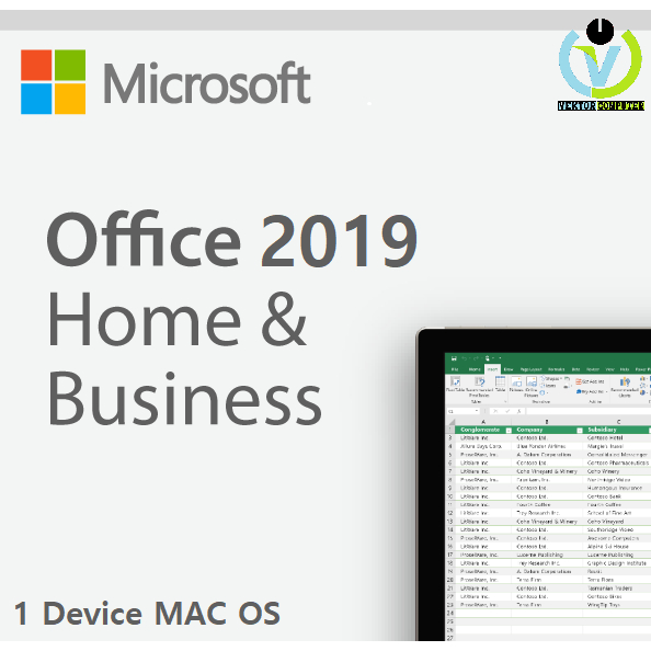 Product Key Microsoft Office 2019 Home & Business Retail Subscription for MAC OS