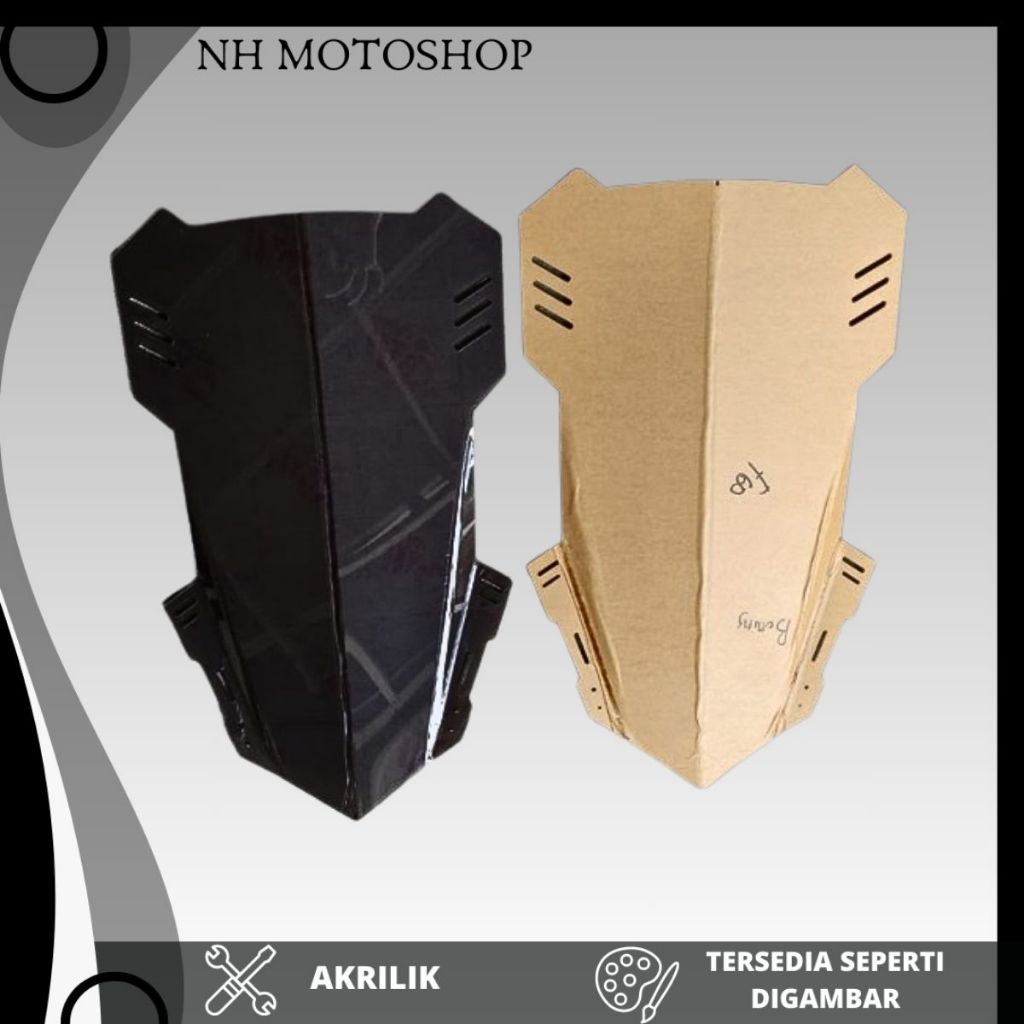 VISOR WINDSHIELD CUSTOM 60 CM VIXION NVL VERZA CB150 LED BYSON TIGER HONDA VERZA 150 | NEW MEGAPRO V