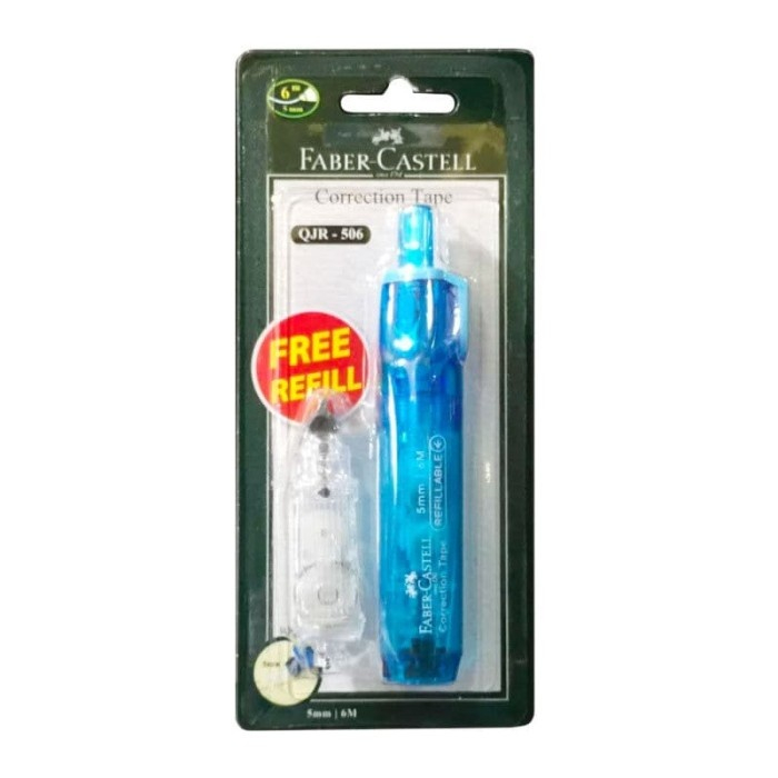 

CORRECTION TAPE / TIP EX KERTAS FABER CASTEL QJR506 BIRU + 1 REFILL