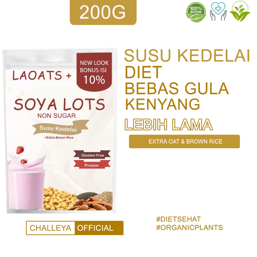 

Susu Kedelai Bubuk Oat Milk Tinggi Protein Meal Replacememt Penurun Berat Badan Non Sugar Laoats