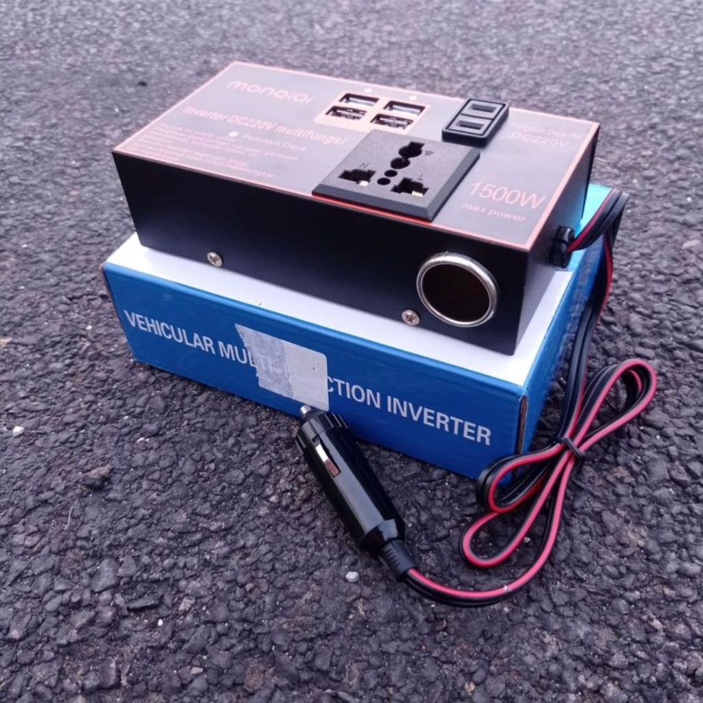 INVERTER MOBIL 1500WATT DC TO AC MULTIFUNGSI