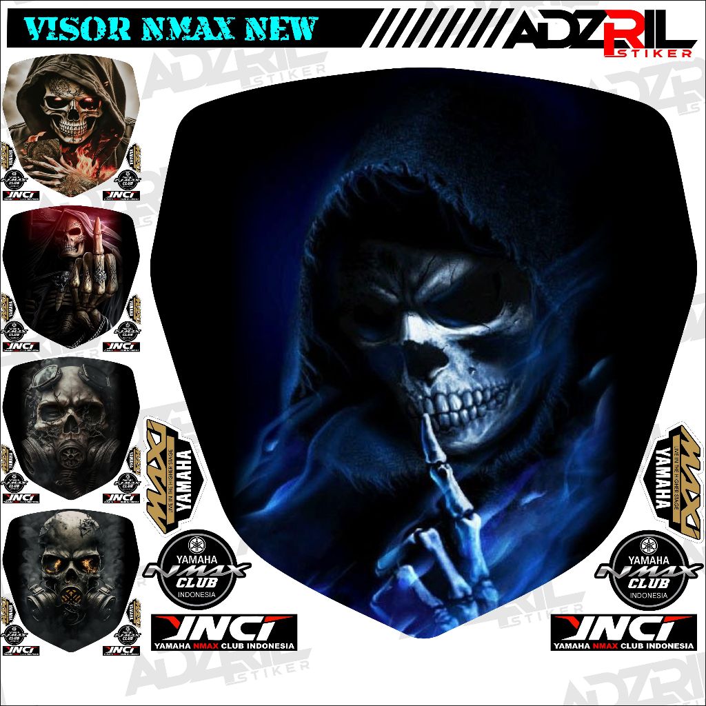 Stiker visor Winshield yamaha  Nmax NEW 155  2020-2023 TENGKORAK FUCEK YOU KEREN  (049) / stiker  Wi