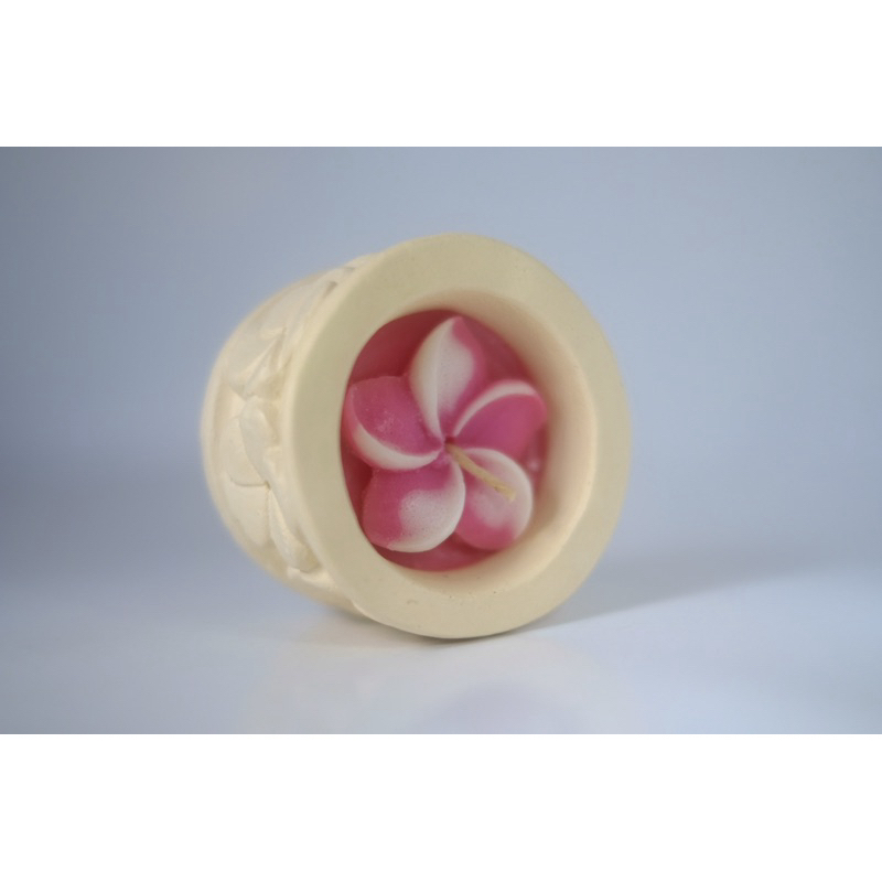 Lilin Bali Aromatherapy Bentuk Bungan Dengan Wadah