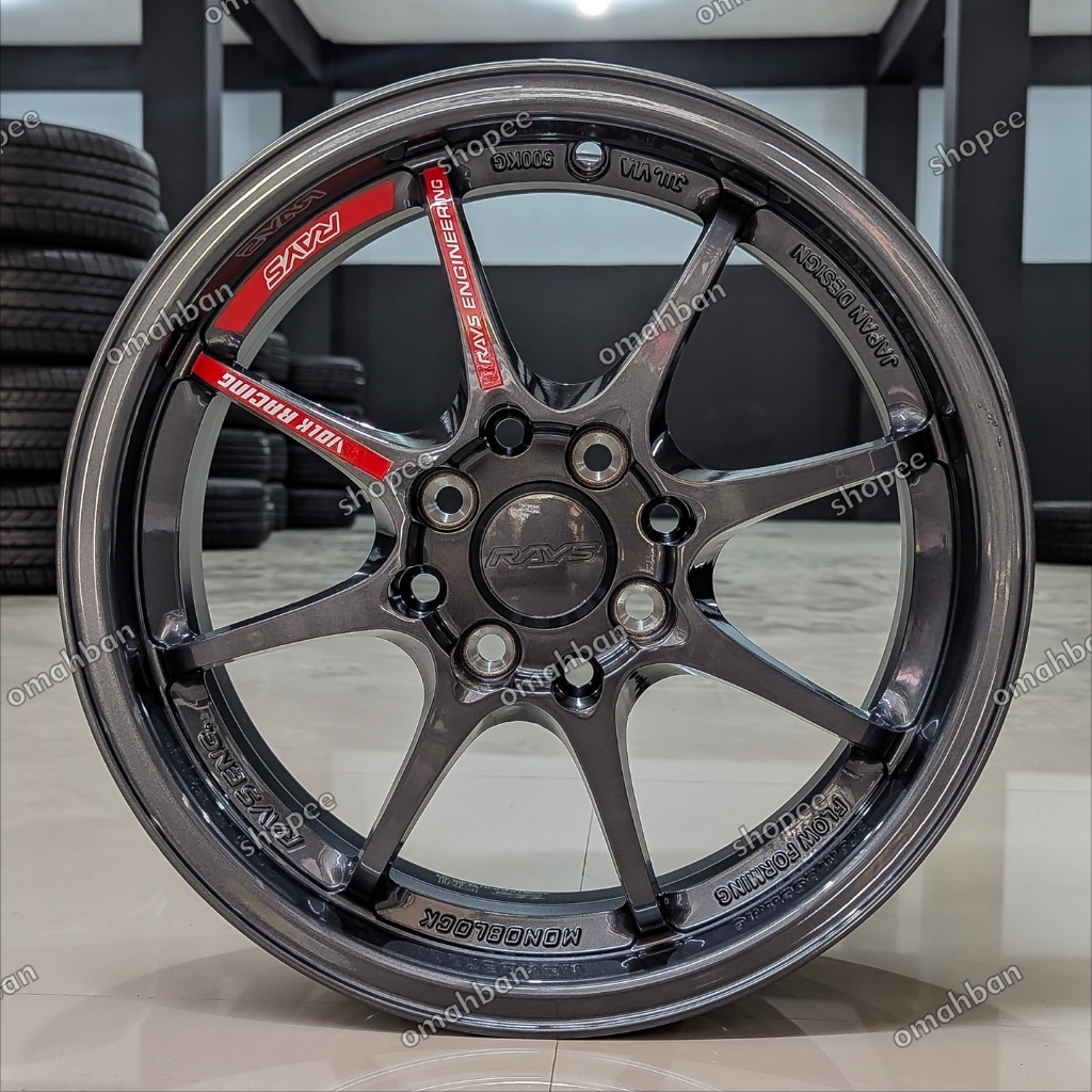 Velg Mobil Volk Rays CE28 R15, PCD 4x100 / 4x114. Glossy Gunmetal