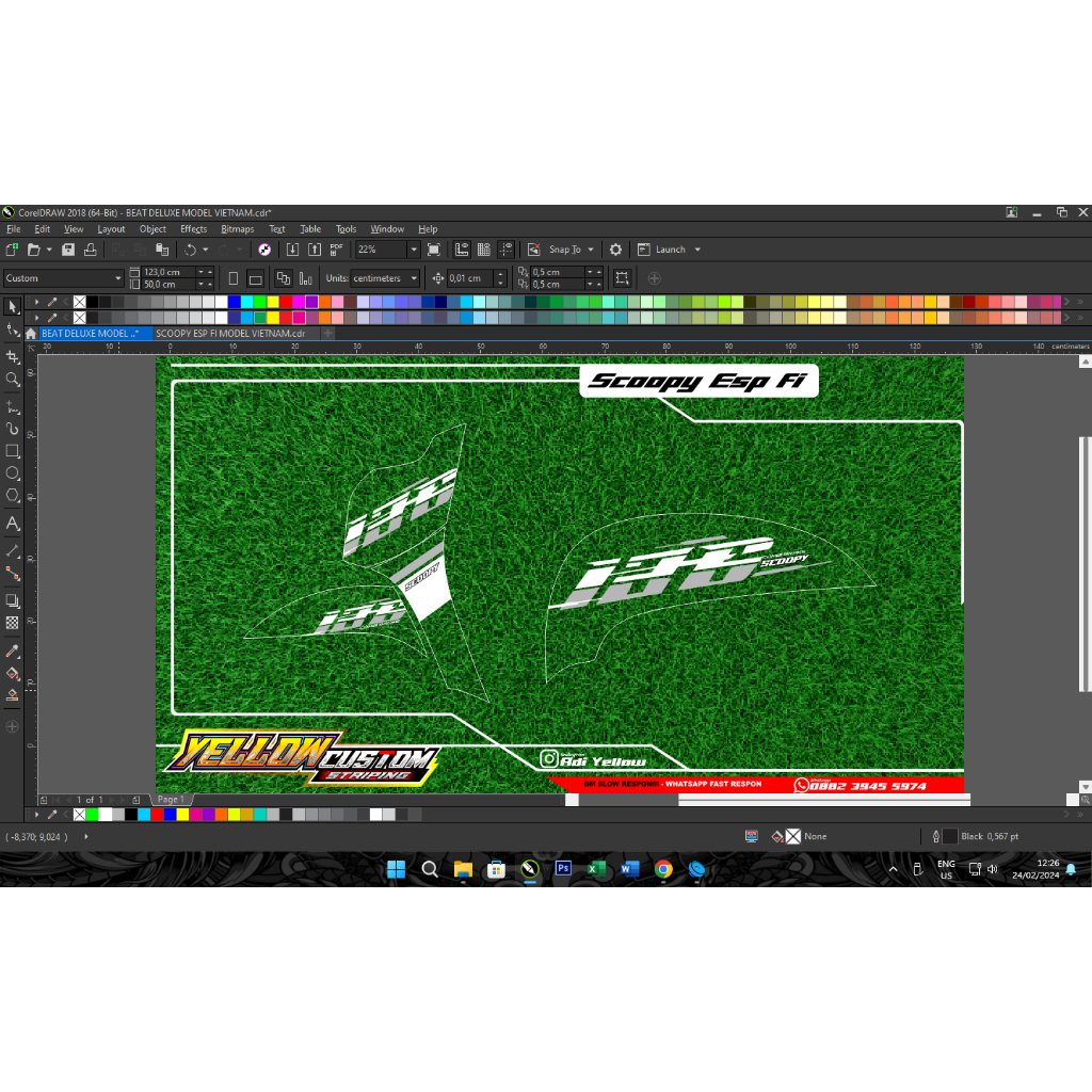 STRIPING TRANSPARAN SCOOPY FI ESP VIETNAM MODEL