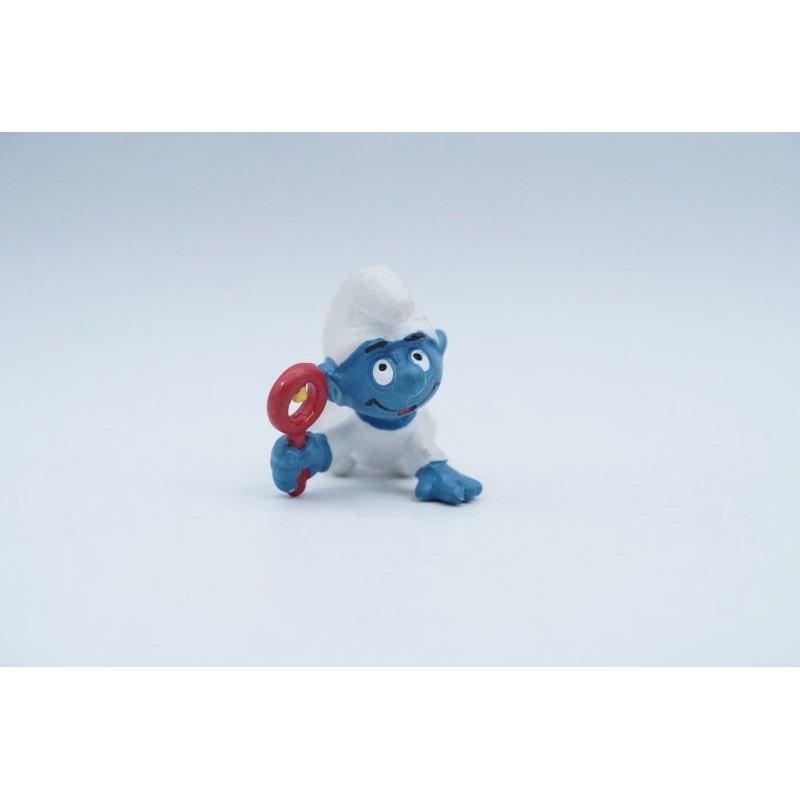 Smurf 1984 Baby Rattle 20179 Mini Figure Pvc RARE