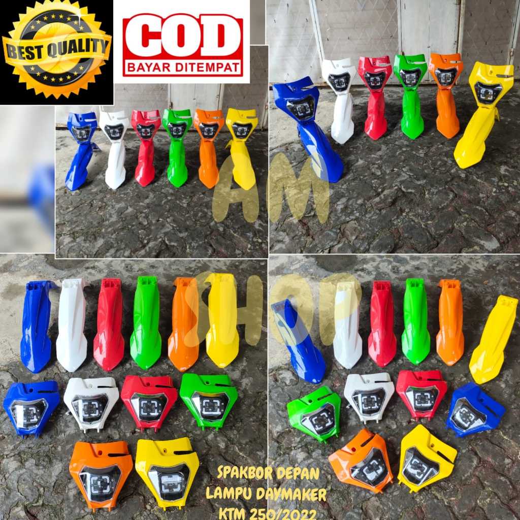 BODY SET KTM 250 2022 2ITEM LAMPU DAYMAKER SPAKBOR DEPAN KTM 250 2022 HEADLAMP SLEBOR FRONT FENDER T