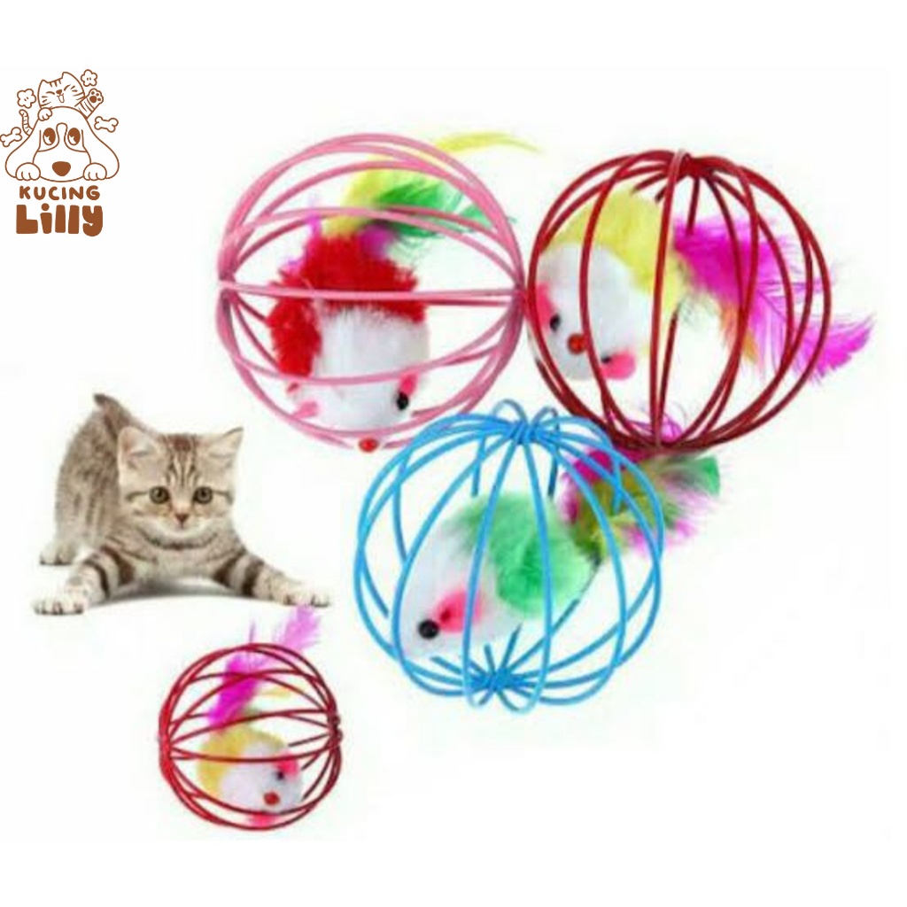 Mainan Bola Kucing - Mainan Kucing Bola Tikus - Bola Kucing - Bola Tikus Goyang
