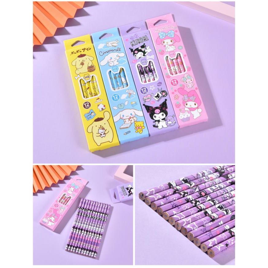 

(12pc) pencil 2B kayu fancy/pensil karakter/pensil kayu murah/pensil fancy/pencil
