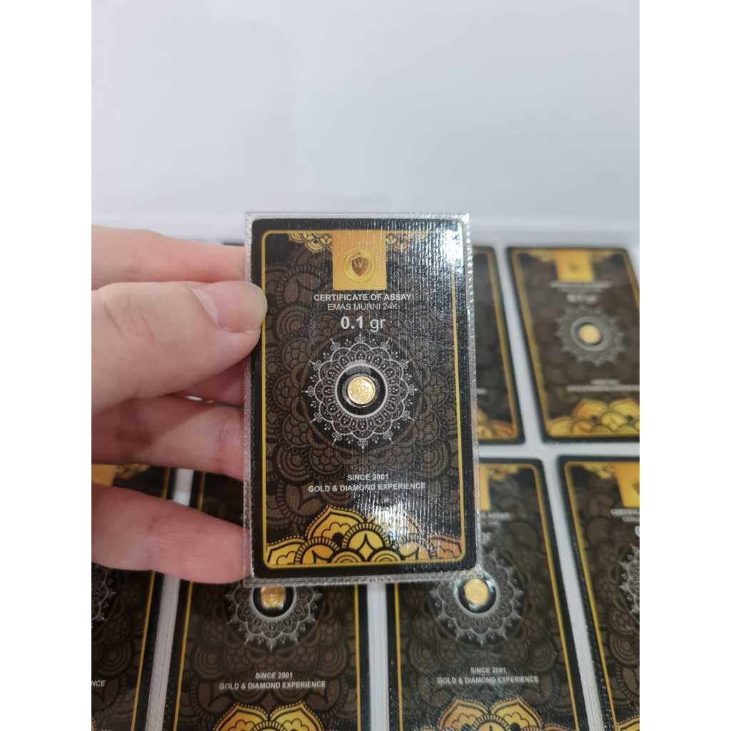 0.1 Gram Logam Mulia Emas Mini Gold MiniGold Batik Hitam MG LM 24k 999.9 % Original Asli