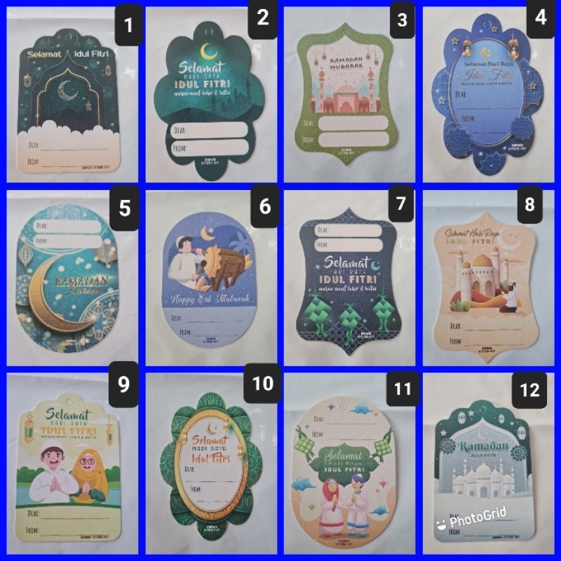 Hang Tag Ucapan Lebaran/Kartu Ucapan Selamat Idul Fitri (Sansan Wawa)