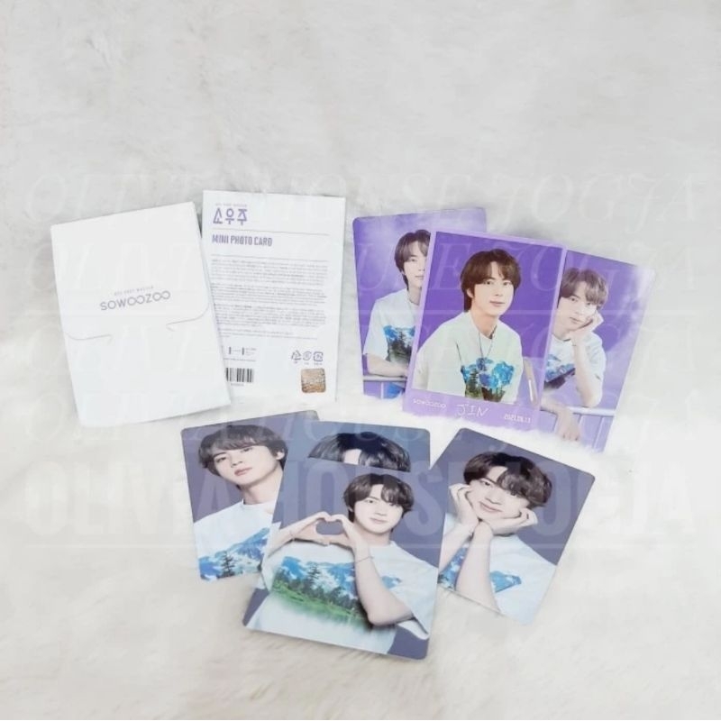 Photocard Jin BTS Sowoozoo Putih Mini Photocard BTS 2021 Muster Sowoozoo Jin Putih